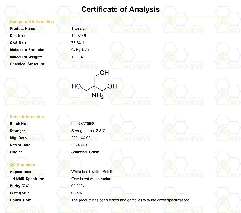 tris base COA CAS 77-86-1 | Shaanxi BLOOM Tech Co., Ltd tris base COA CAS 77-86-1 | Shaanxi BLOOM Tech Co., Ltd