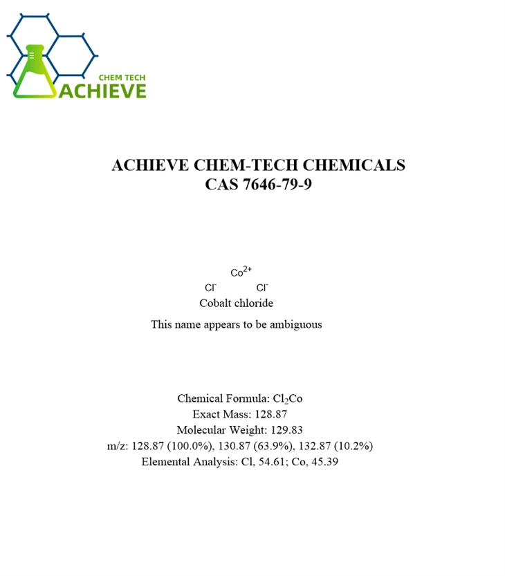 Kobalto chlorido milteliai CAS 7646-79-9